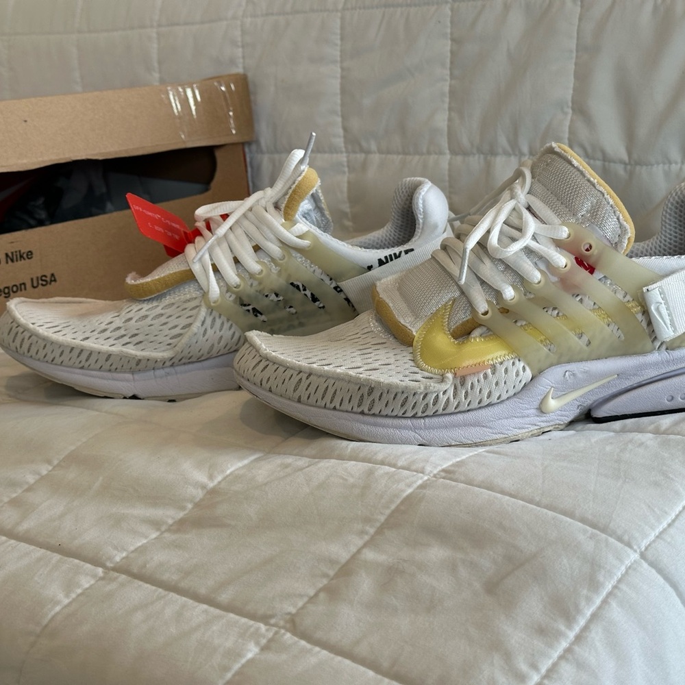 Nike Presto - White and Yellow Athletic Shoes